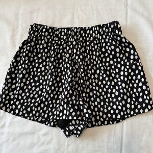 Crosby Small Black White Polka Dot Elastic Waist Shorts ~ Mollie Burch